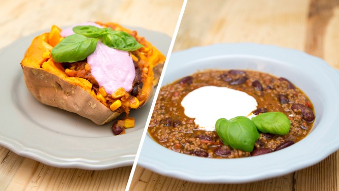 Chili con Carne und vegetarisch Chili con Carne und vegetarisch