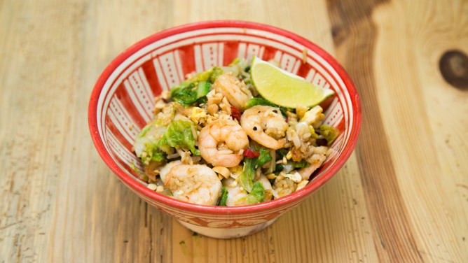 Fried Rice asiatisch mit Garnelen Fried Rice asiatisch mit Garnelen