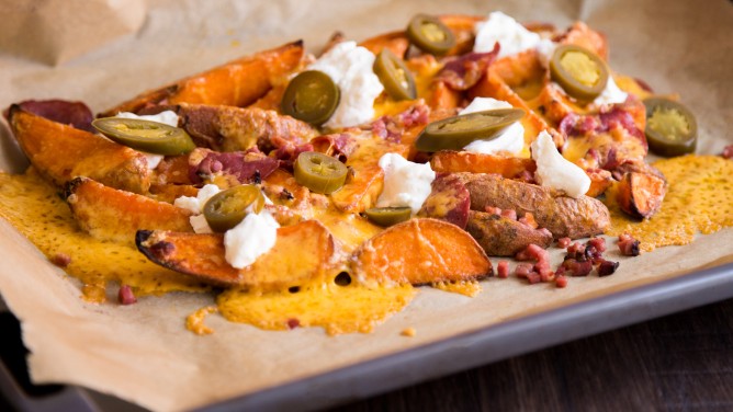 Loaded Süßkartoffel Wedges Loaded Süßkartoffel Wedges