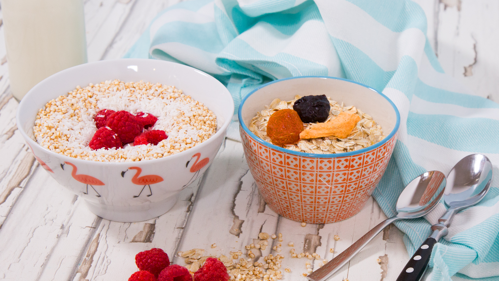 Leckere Müsli-Mischungen mit Quinoa und Haferflocken